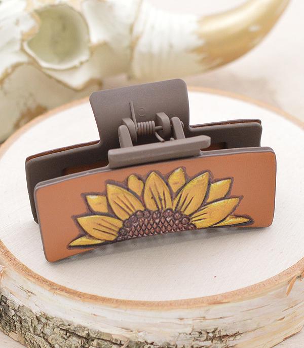 New Arrival :: Wholesale Western Sunflower Hair Claw Clip
