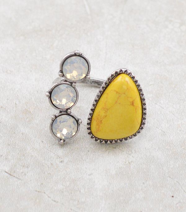 RINGS :: Wholesale Western Glass Stone Turquoise Ring