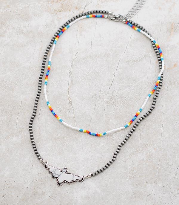 NECKLACES :: TRENDY :: Wholesale Thunderbird Navajo Bead Necklace Set