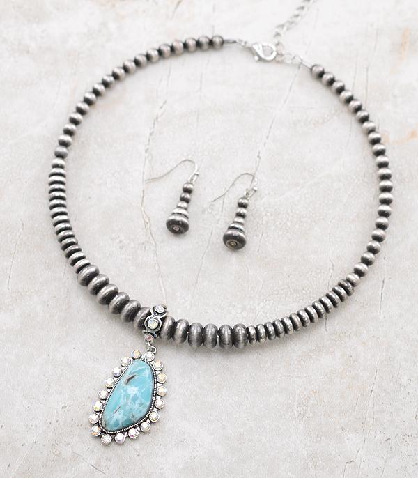 NECKLACES :: CHOKER | INSPIRATION :: Wholesale Western Turquoise Navajo Pearl Necklace