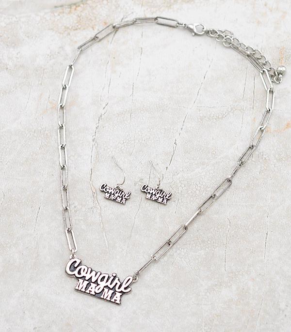 New Arrival :: Wholesale Western Cowgirl Mama Necklace Set