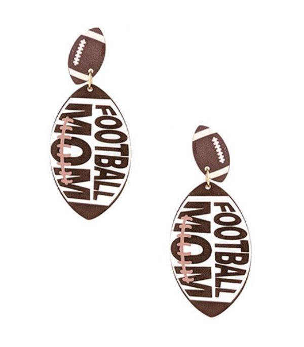 <font color=PURPLE>GAMEDAY</font> :: Wholesale Football Mom Earrings