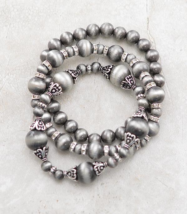 BRACELETS :: STRETCH-BEAD :: Wholesale Western Navajo Pearl Bracelet SEt
