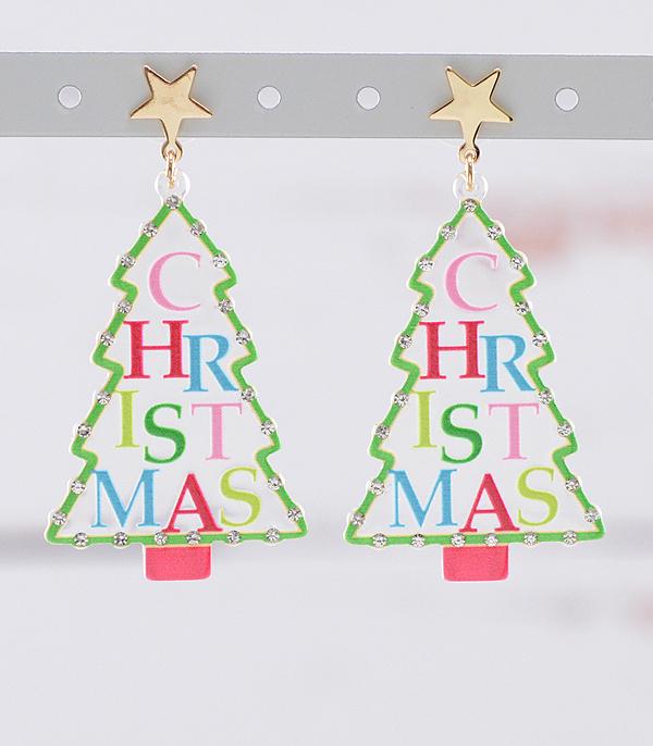 New Arrival :: Wholesale Christmas Tree Earrings