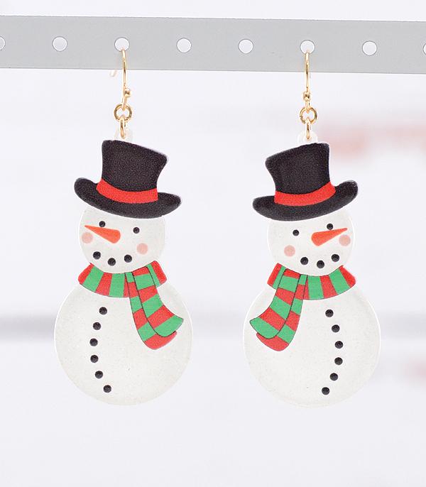 New Arrival :: Wholesale Snowman Dangle Earrings