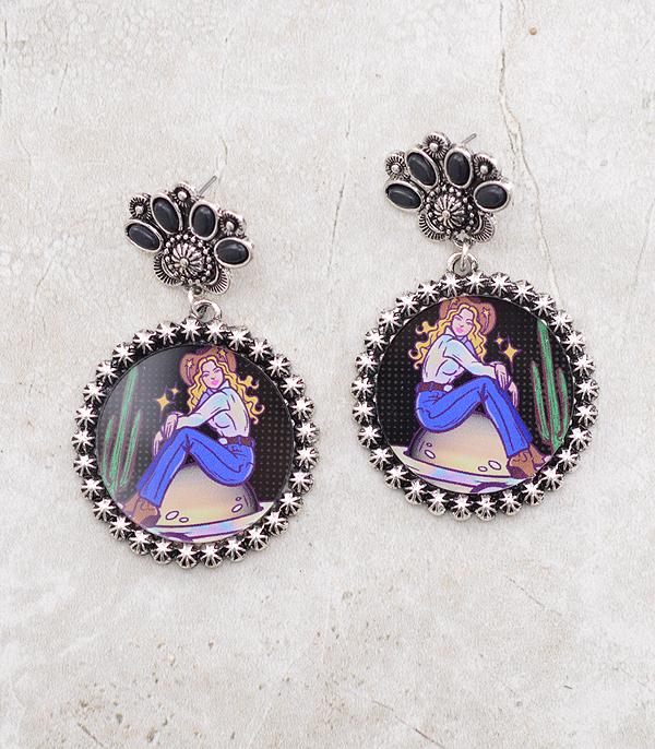 EARRINGS :: WESTERN POST EARRINGS :: Wholesale Western Concho Cowgirl Earrings