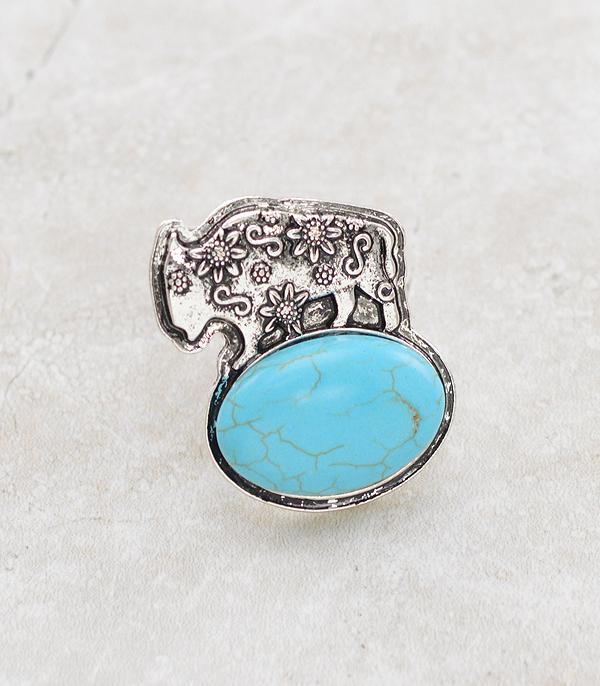 RINGS :: Wholesale Western Turquoise Buffalo Ring