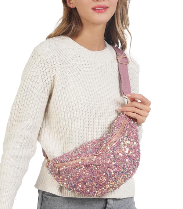 New Arrival :: Wholesale Sparkle Sequin Fanny Bag
