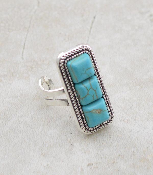 New Arrival :: Wholesale Western Turquoise Statement Ring