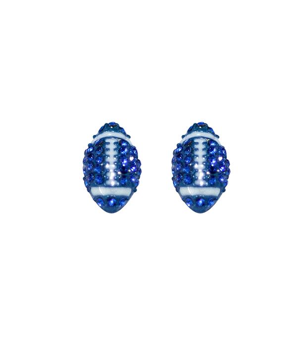 <font color=PURPLE>GAMEDAY</font> :: Wholesale Game Day Rhinestone Football Earrings