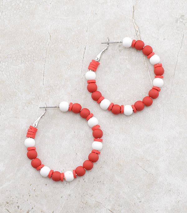 EARRINGS :: HOOP EARRINGS :: Wholesale Game Day School Color Earrings