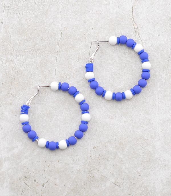 EARRINGS :: HOOP EARRINGS :: Wholesale Game Day School Color Earrings