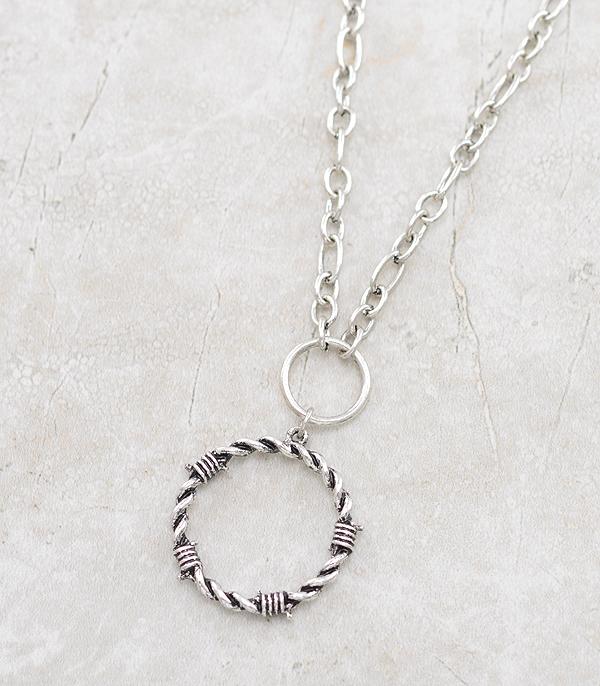 New Arrival :: Wholesale Western Barbwire Chain Necklace