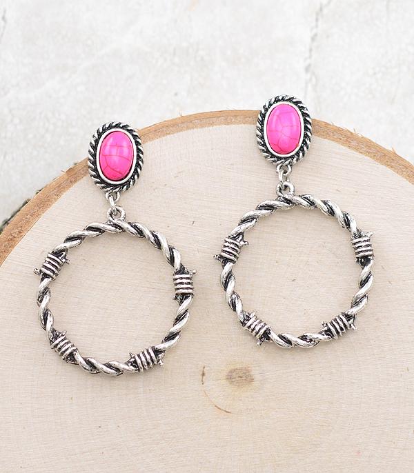 New Arrival :: Wholesale Western Barbwire Hoop Earrings