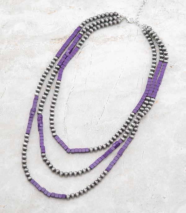 New Arrival :: Wholesale Western Navajo Pearl Layered Necklace