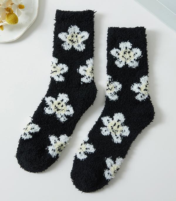 New Arrival :: Wholesale Smile Flower Cozy Socks