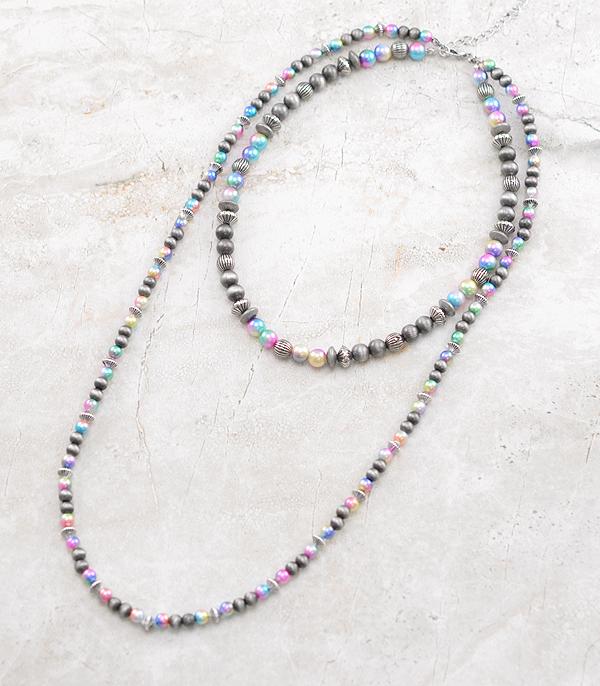 NECKLACES :: WESTERN LONG NECKLACES :: Wholesale Western Navajo Pearl Bead Necklace