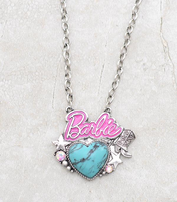 New Arrival :: Wholesale Western Pink Cowgirl Necklace
