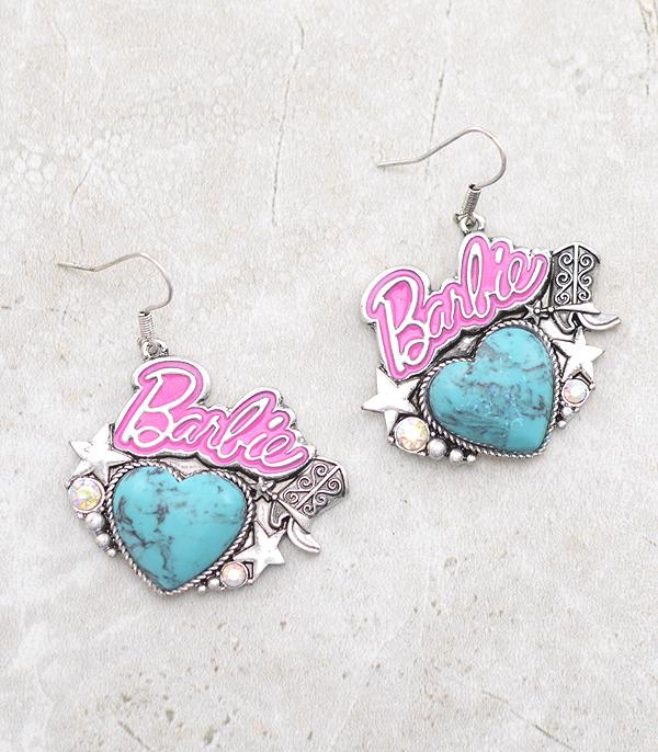 <font color=#FF6EC7>PINK COWGIRL</font> :: Wholesale Western Pink Cowgirl Earrings