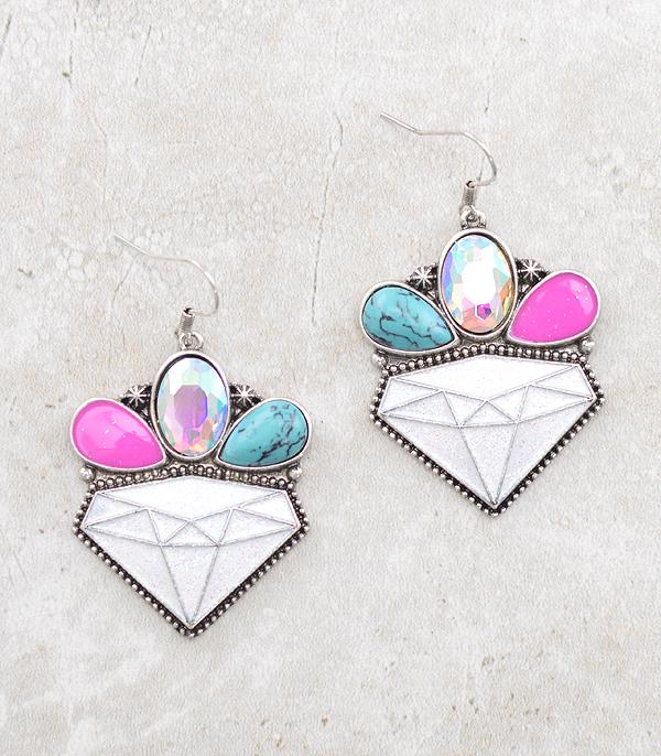 New Arrival :: Wholesale Western Diamond Girl Earrings