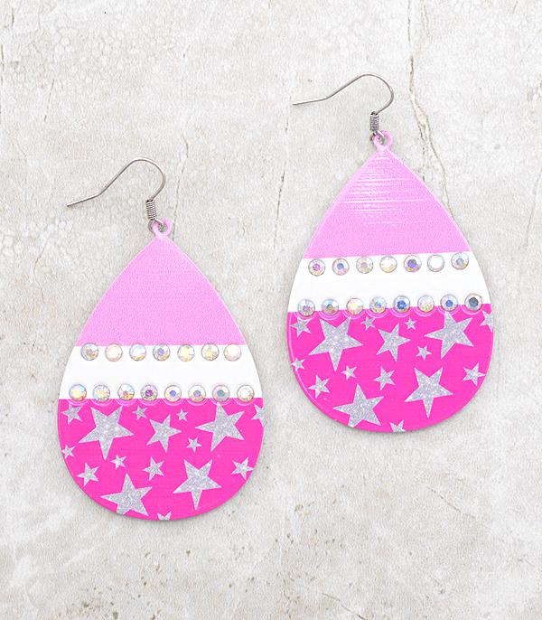 New Arrival :: Wholesale Western Pink Cowgirl Earrings