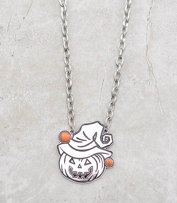 <font color=GREEN>HOLIDAYS</font> :: JEWELRY I BAGS :: Wholesale Halloween Pumpkin Necklace