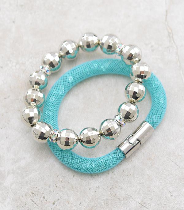 New Arrival :: Wholesale Disco Ball Bead Bracelet Set