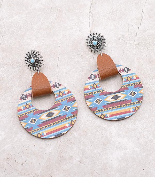 New Arrival :: Wholesale Western Aztec Concho Post Earrings