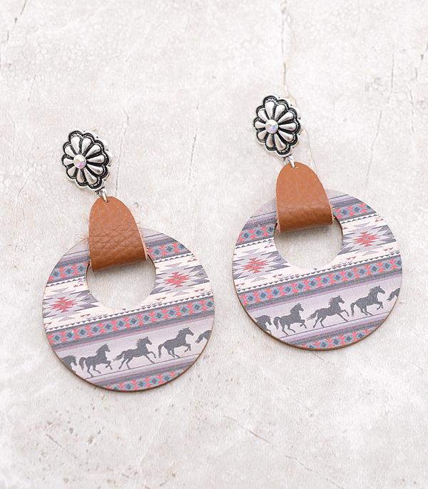 New Arrival :: Wholesale Western Aztec Concho Post Earrings