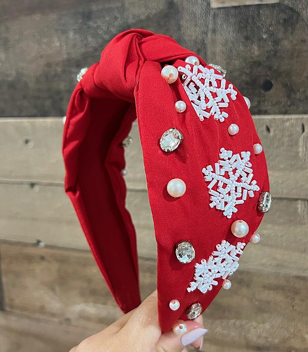 New Arrival :: Wholesale Christmas Snowflake Bead Headband