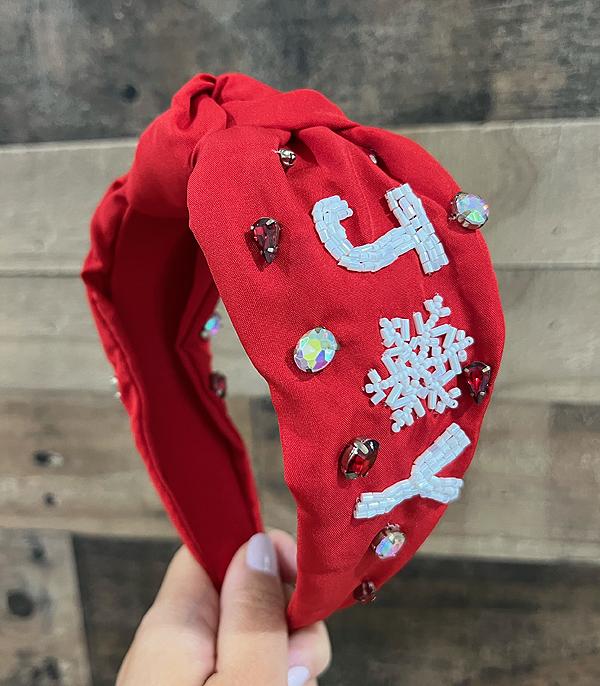 New Arrival :: Wholesale Joy Beaded Christmas Headband