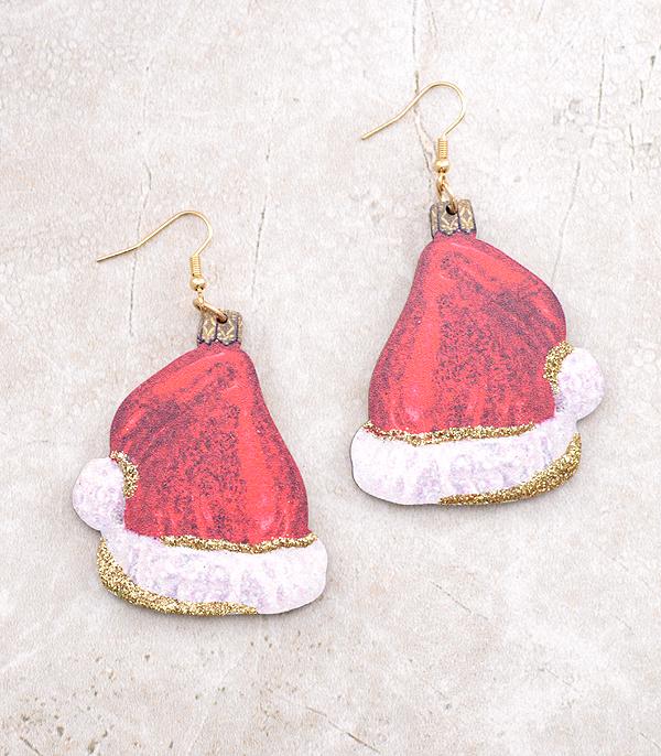 <font color=GREEN>HOLIDAYS</font> :: Wholesale Vintage Santa Hat Christmas Earrings