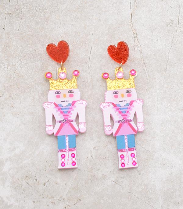 New Arrival :: Wholesale Glitter Nutcracker Earrings