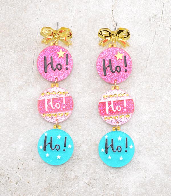 New Arrival :: Wholesale Glitter Christmas Ornament Earrings