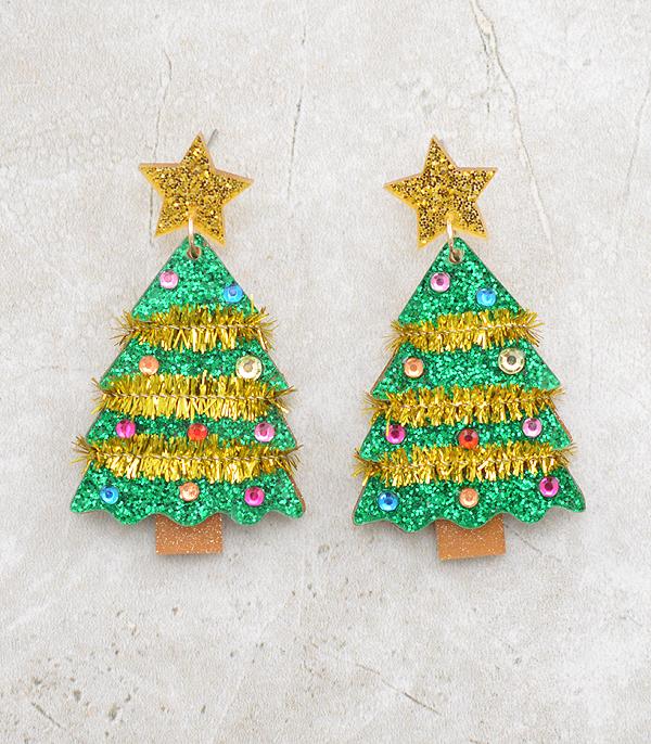 New Arrival :: Wholesale Christmas Tree Earrings