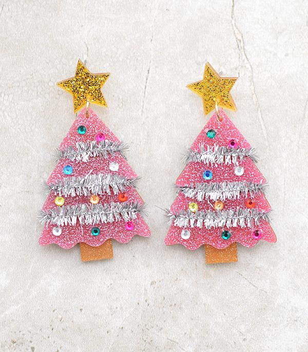 <font color=ORANGE>SEASONAL</font> :: Wholesale Christmas Tree Earrings