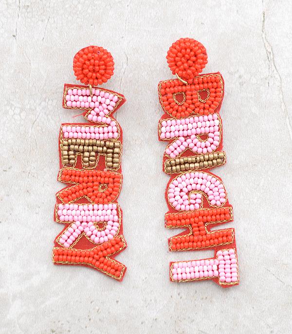 <font color=ORANGE>SEASONAL</font> :: Wholesale Beaded Merry Bright Earrings