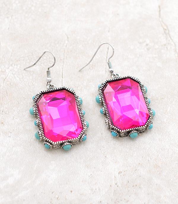 New Arrival :: Wholesale Western Glass Stone Earrings