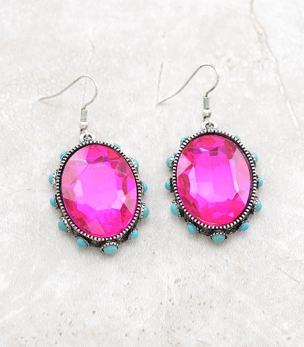 EARRINGS :: TRENDY EARRINGS :: Wholesale Oval Glass Stone Bracelet