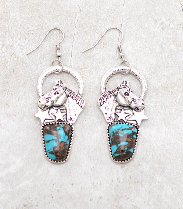 EARRINGS :: WESTERN HOOK EARRINGS :: Wholesale Western Horse Dangle Earrings