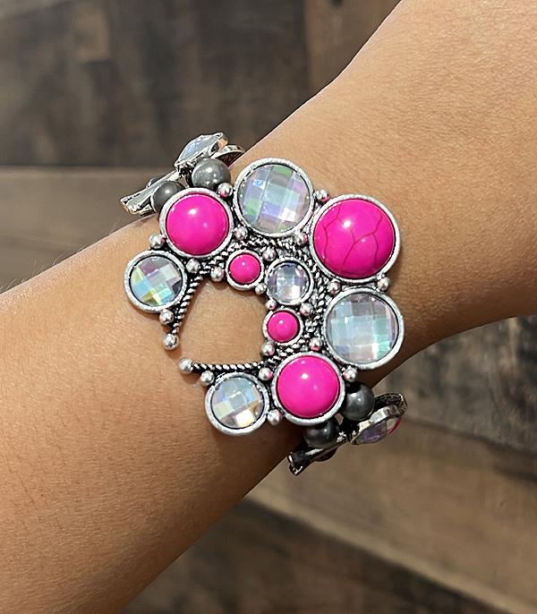 <font color=#FF6EC7>PINK COWGIRL</font> :: Wholesale Pink Squash Blossom Bracelet