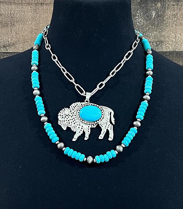 New Arrival :: Wholesale Western Buffalo Turquoise Necklace