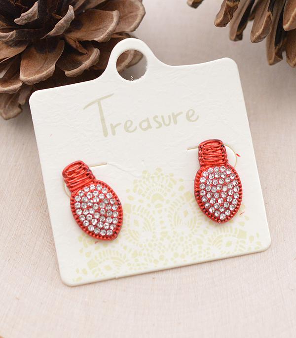 <font color=ORANGE>SEASONAL</font> :: Wholesale Christmas Bulb Earrings