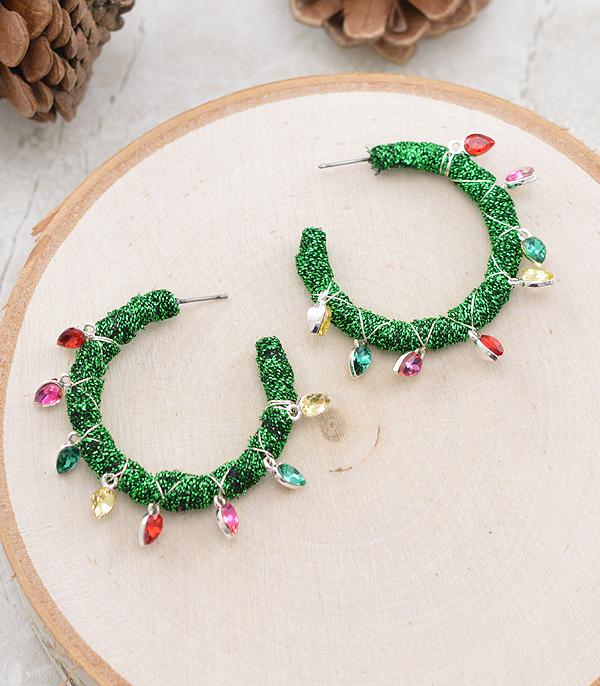 <font color=ORANGE>SEASONAL</font> :: Wholesale Christmas Hoop Earrings