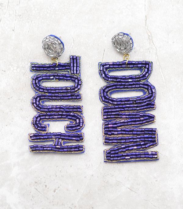 <font color=PURPLE>GAMEDAY</font> :: Wholesale Game Day Touch Down Earrings