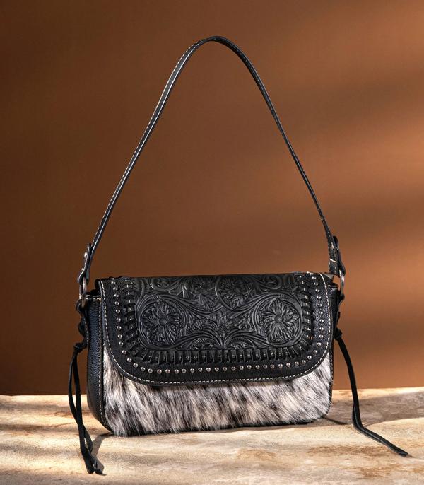 New Arrival :: Wholesale Cowhide Vintage Floral Tooled Shoulder B