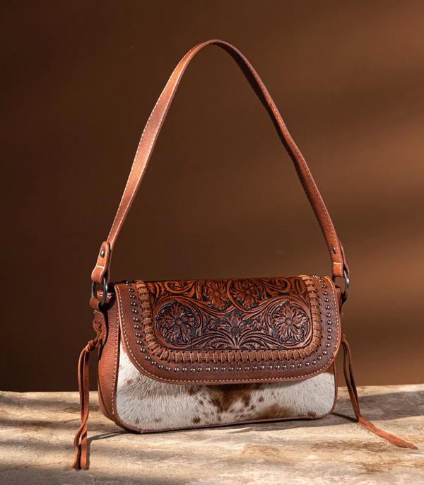 New Arrival :: Wholesale Trinity Ranch Cowhide Tooled Bag