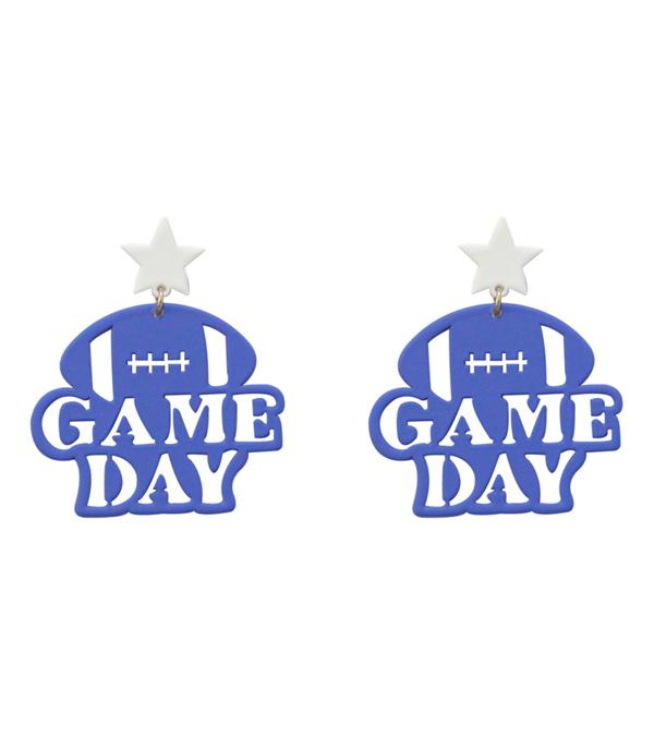 <font color=PURPLE>GAMEDAY</font> :: Wholesale Game Day Matte Earrings