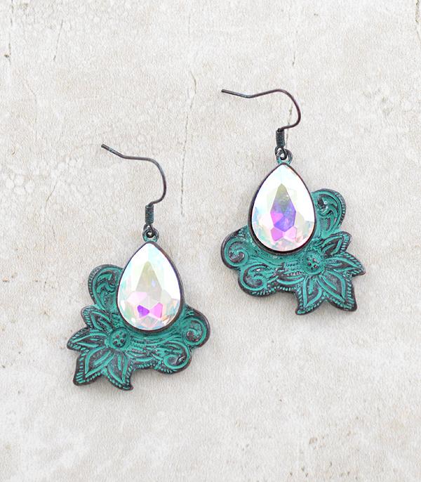 EARRINGS :: WESTERN HOOK EARRINGS :: Wholesale Western Flower Dangle Earrings