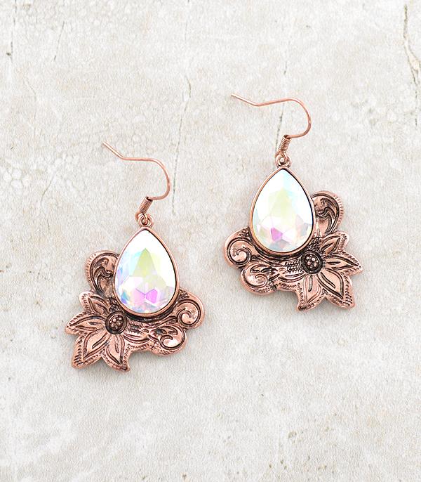 EARRINGS :: WESTERN HOOK EARRINGS :: Wholesale Western Flower Dangle Earrings